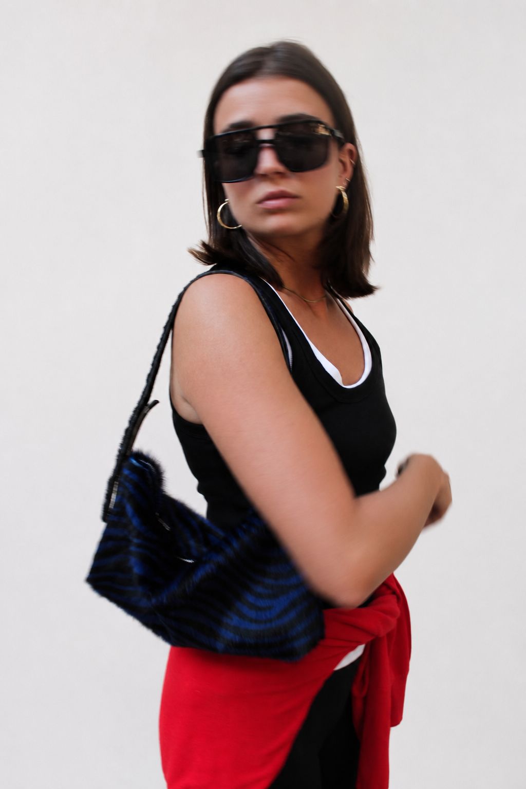 The slouch bag - Blue Zebra