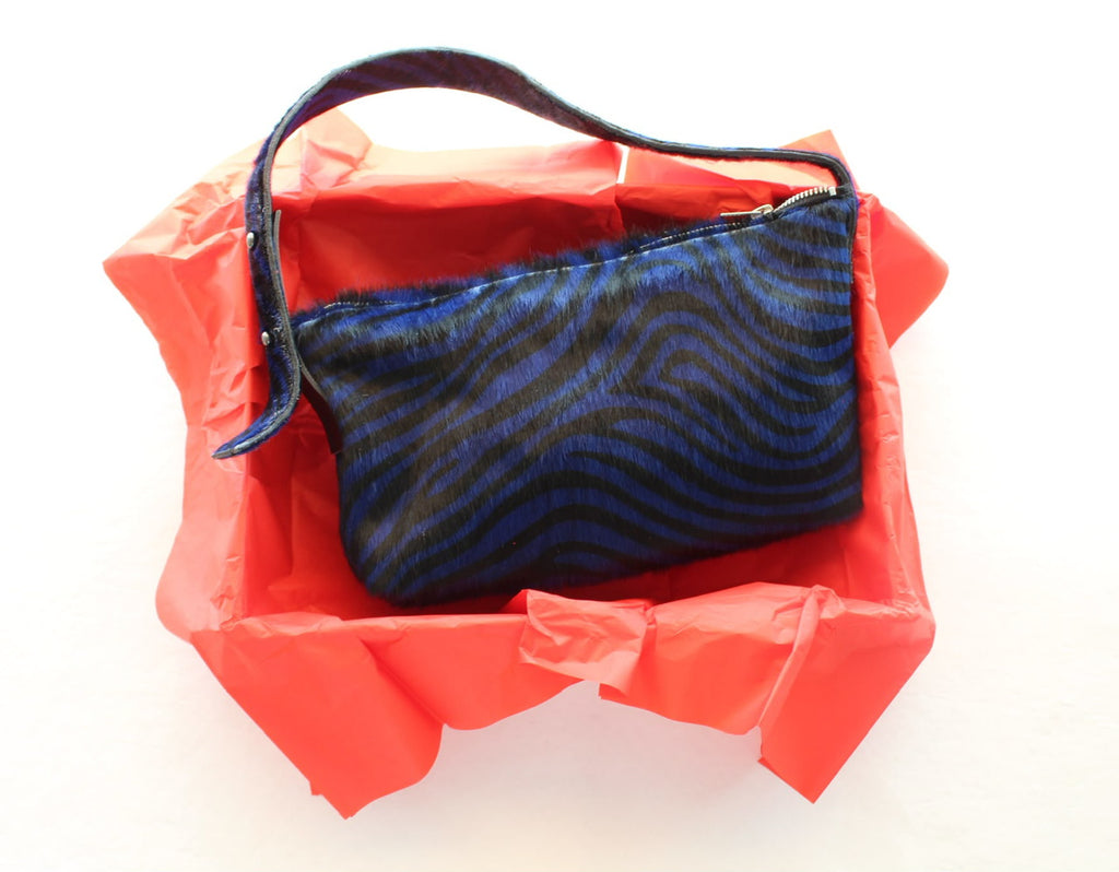 The slouch bag - Blue Zebra