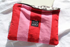 Striped Laptop Sleeve — Red & Pink