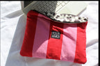 Striped Laptop Sleeve — Red & Pink