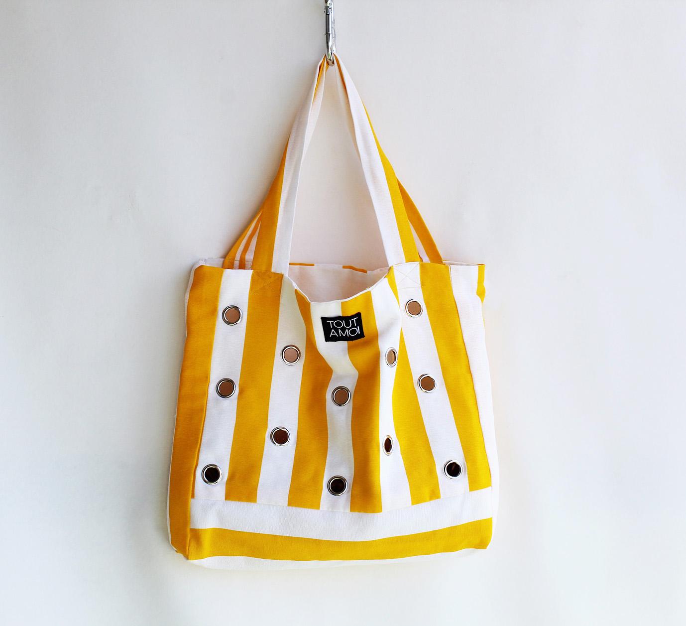 Riviera Bag — Yellow Stripe